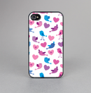 The White with Pink & Blue Vector Tweety Birds Skin-Sert for the Apple iPhone 4-4s Skin-Sert Case