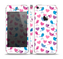 The White with Pink & Blue Vector Tweety Birds Skin Set for the Apple iPhone 5