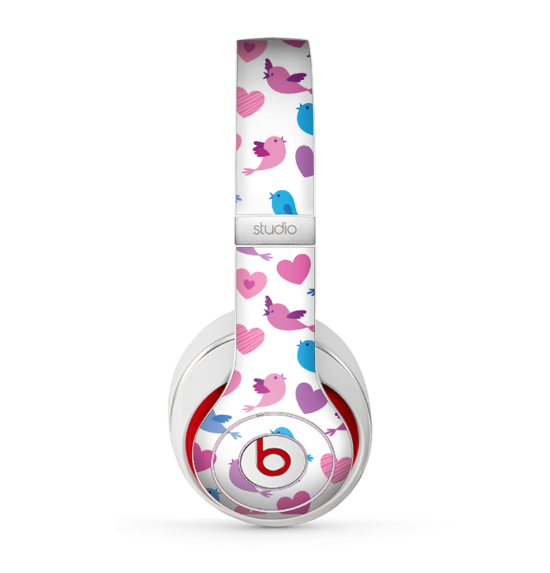 The White with Pink & Blue Vector Tweety Birds Skin for the Beats by Dre Studio (2013+ Version) Headphones
