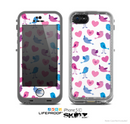 The White with Pink & Blue Vector Tweety Birds copy Skin for the Apple iPhone 5c LifeProof Case