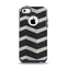 The Wide Black and Light Gray Chevron Pattern V3 Apple iPhone 5c Otterbox Commuter Case Skin Set