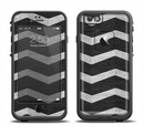 The Wide Black and Light Gray Chevron Pattern V3 Apple iPhone 6/6s LifeProof Fre Case Skin Set