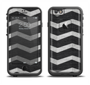 The Wide Black and Light Gray Chevron Pattern V3 Apple iPhone 6/6s Plus LifeProof Fre Case Skin Set