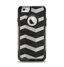 The Wide Black and Light Gray Chevron Pattern V3 Apple iPhone 6 Otterbox Commuter Case Skin Set