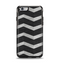 The Wide Black and Light Gray Chevron Pattern V3 Apple iPhone 6 Otterbox Symmetry Case Skin Set