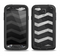 The Wide Black and Light Gray Chevron Pattern V3 Samsung Galaxy S4 LifeProof Nuud Case Skin Set