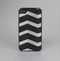 The Wide Black and Light Gray Chevron Pattern V3 Skin-Sert for the Apple iPhone 4-4s Skin-Sert Case