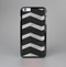 The Wide Black and Light Gray Chevron Pattern V3 Skin-Sert Case for the Apple iPhone 6 Plus