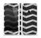 The Wide Black and Light Gray Chevron Pattern V3 Skin Set for the Apple iPhone 5