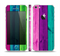 The Wide Neon Wood Planks Skin Set for the Apple iPhone 5