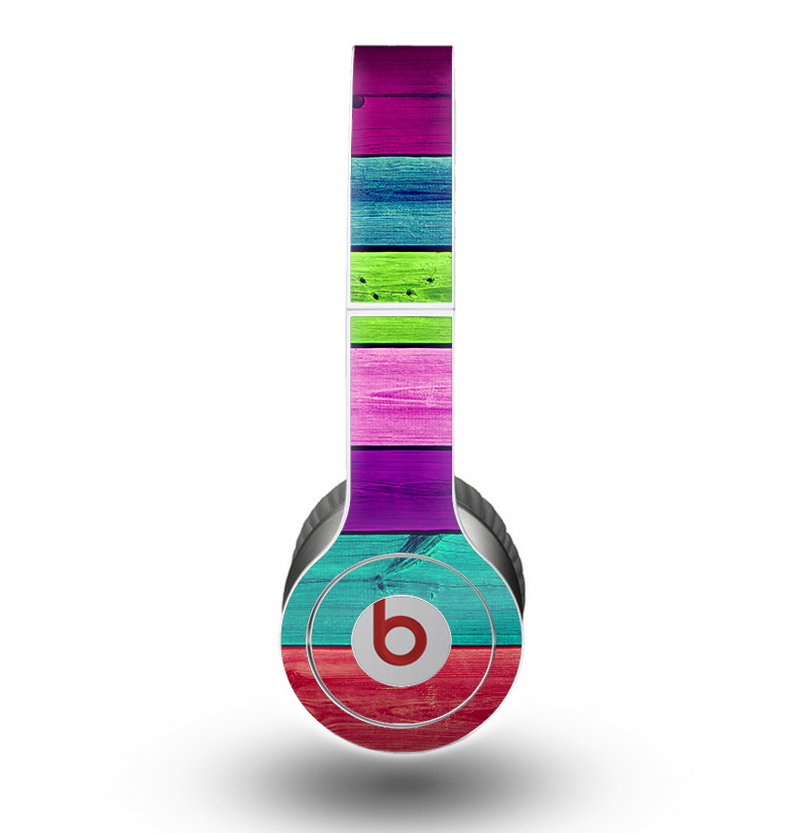 The Wide Neon Wood Planks Skin for the Beats by Dre Original Solo-Solo HD Headphones