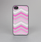 The Wide Pink Vintage Colored Chevron Pattern V6 Skin-Sert for the Apple iPhone 4-4s Skin-Sert Case