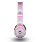 The Wide Pink Vintage Colored Chevron Pattern V6 Skin for the Beats by Dre Original Solo-Solo HD Headphones