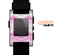 The Wide Pink Vintage Colored Chevron Pattern V6 Skin for the Pebble SmartWatch