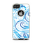 The Wild Blue Swirly Vector Water Pattern Apple iPhone 5-5s Otterbox Commuter Case Skin Set