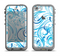 The Wild Blue Swirly Vector Water Pattern Apple iPhone 5c LifeProof Fre Case Skin Set