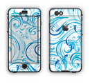 The Wild Blue Swirly Vector Water Pattern Apple iPhone 6 LifeProof Nuud Case Skin Set