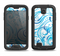 The Wild Blue Swirly Vector Water Pattern Samsung Galaxy S4 LifeProof Nuud Case Skin Set