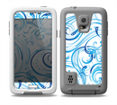 The Wild Blue Swirly Vector Water Pattern Skin Samsung Galaxy S5 frē LifeProof Case