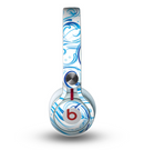 The Wild Blue Swirly Vector Water Pattern Skin for the Beats by Dre Mixr Headphones