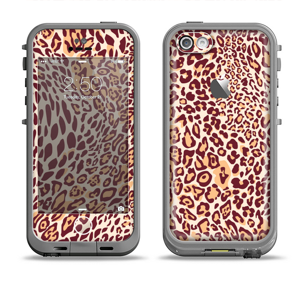 The Wild Leopard Print Apple iPhone 5c LifeProof Fre Case Skin Set