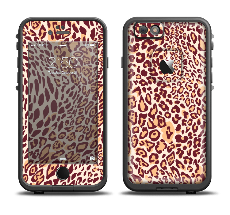 The Wild Leopard Print Apple iPhone 6/6s Plus LifeProof Fre Case Skin Set