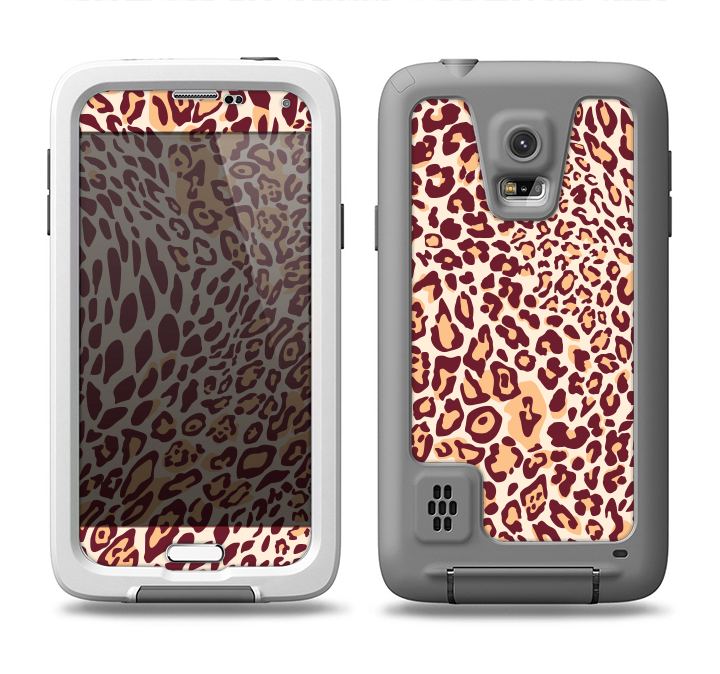 The Wild Leopard Print Samsung Galaxy S5 LifeProof Fre Case Skin Set