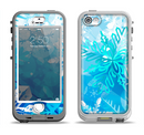 The Winter Abstract Blue Apple iPhone 5-5s LifeProof Nuud Case Skin Set
