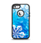 The Winter Abstract Blue Apple iPhone 5-5s Otterbox Defender Case Skin Set