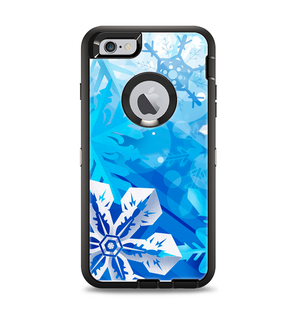 The Winter Abstract Blue Apple iPhone 6 Plus Otterbox Defender Case Skin Set