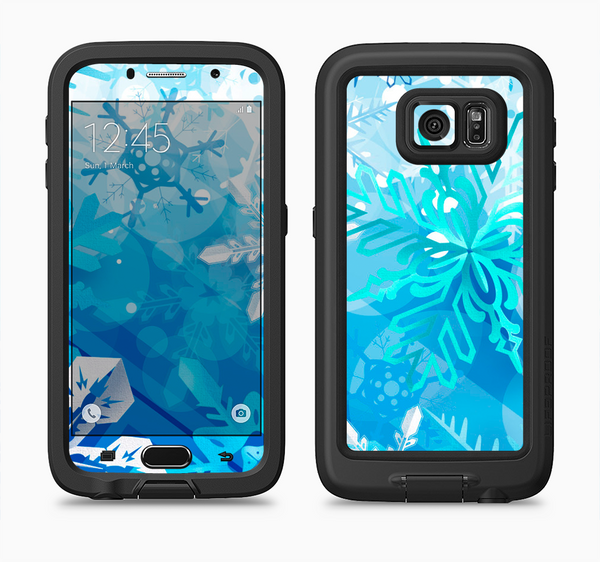 The Winter Abstract Blue Full Body Samsung Galaxy S6 LifeProof Fre Case Skin Kit