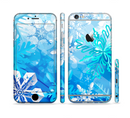 The Winter Abstract Blue Sectioned Skin Series for the Apple iPhone 6s Plus