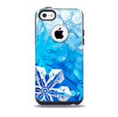 The Winter Abstract Blue Skin for the iPhone 5c OtterBox Commuter Case
