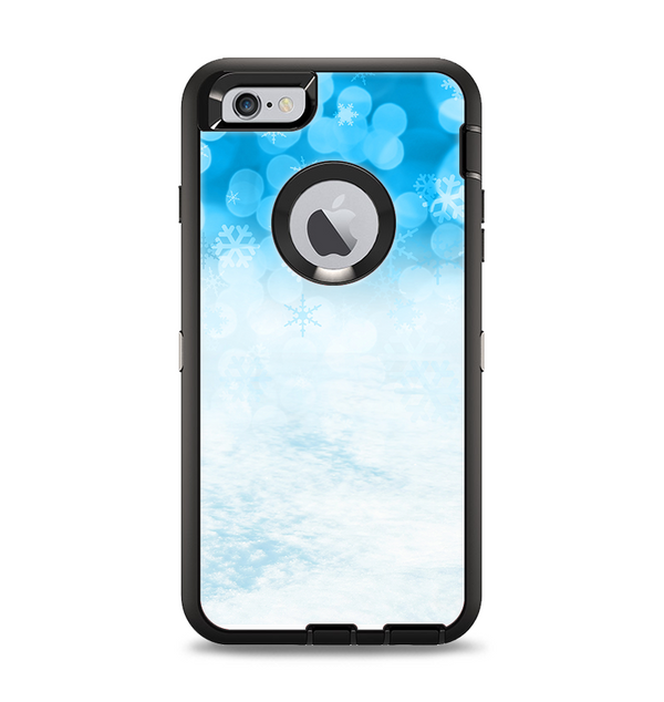 The Winter Blue Abstract Unfocused Apple iPhone 6 Plus Otterbox Defender Case Skin Set