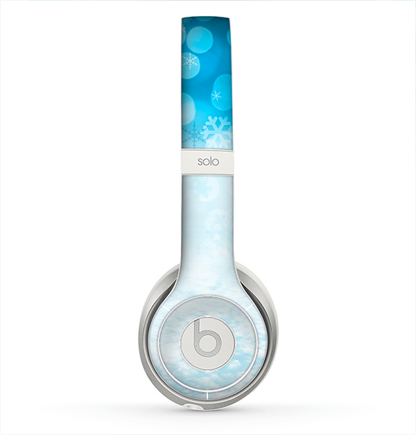 The Winter Blue Abstract Unfocused Skin for the Beats by Dre Solo 2 Headphones