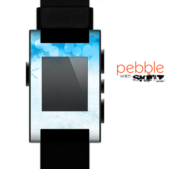 The Winter Blue Abstract Unfocused Skin for the Pebble SmartWatch