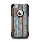 The Wood Planks with Peeled Blue Paint Apple iPhone 6 Otterbox Commuter Case Skin Set