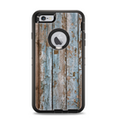 The Wood Planks with Peeled Blue Paint Apple iPhone 6 Plus Otterbox Defender Case Skin Set