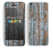 The Wood Planks with Peeled Blue Paint Skin for the Apple iPhone 5c