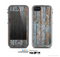 The Wood Planks with Peeled Blue Paint Skin for the Apple iPhone 5c LifeProof Case