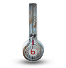 The Wood Planks with Peeled Blue Paint Skin for the Beats by Dre Mixr Headphones