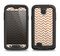 The Wood & White Chevron Pattern Samsung Galaxy S4 LifeProof Nuud Case Skin Set