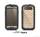 The Wood & White Chevron Pattern Skin For The Samsung Galaxy S3 LifeProof Case