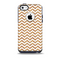 The Wood & White Chevron Pattern Skin for the iPhone 5c OtterBox Commuter Case