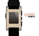 The Wood & White Chevron Pattern Skin for the Pebble SmartWatch