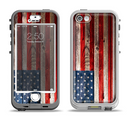 The Wooden Grungy American Flag Apple iPhone 5-5s LifeProof Nuud Case Skin Set