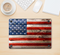 The Wooden Grungy American Flag Skin Kit for the 12" Apple MacBook (A1534)