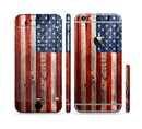 The Wooden Grungy American Flag Sectioned Skin Series for the Apple iPhone 6s Plus