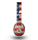 The Wooden Grungy American Flag Skin for the Beats by Dre Original Solo-Solo HD Headphones