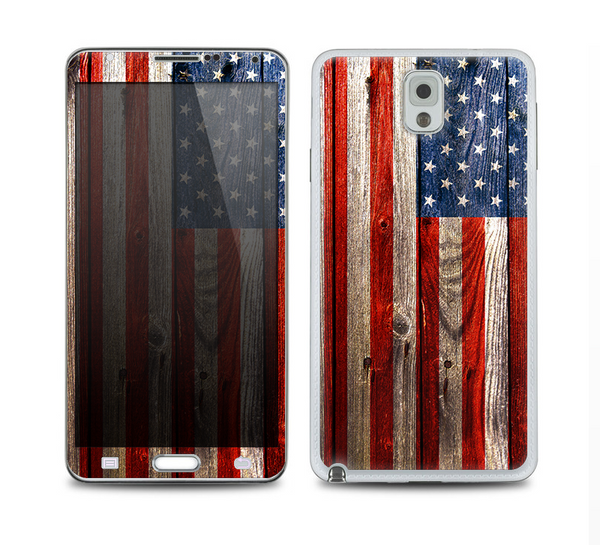 The Wooden Grungy American Flag Skin for the Samsung Galaxy Note 3